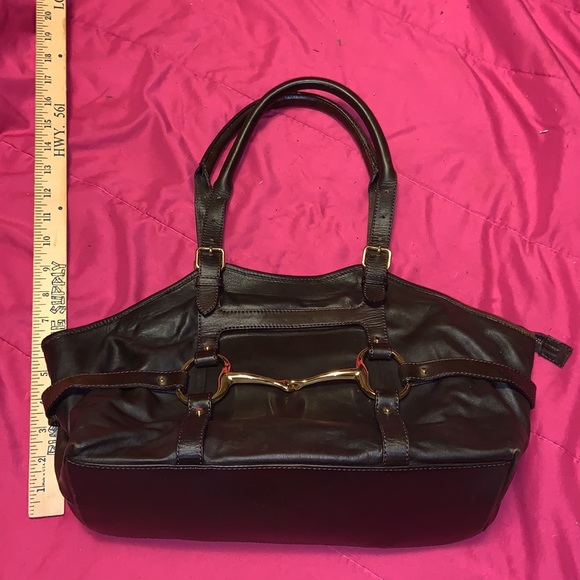 Accessories de Mademoiselle soft leather tote satchel with snaffle bit ADMJ - Picture 7 of 7